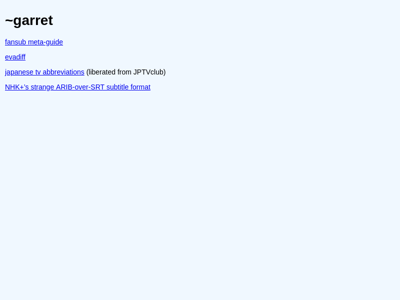 Screenshot of ~garret