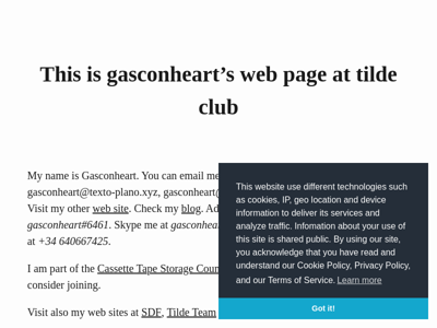 Screenshot of ~gasconheart
