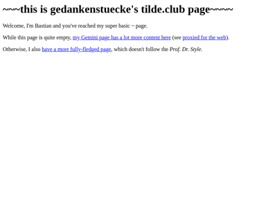 Screenshot of ~gedankenstuecke