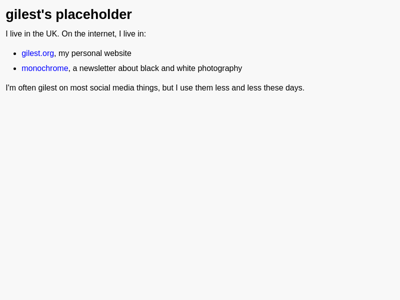 Screenshot of ~gilest