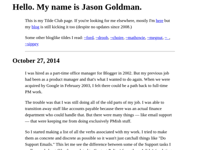 Screenshot of ~goldman