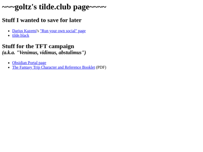 Screenshot of ~goltz