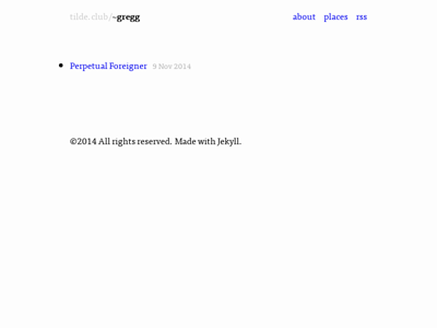 Screenshot of ~gregg