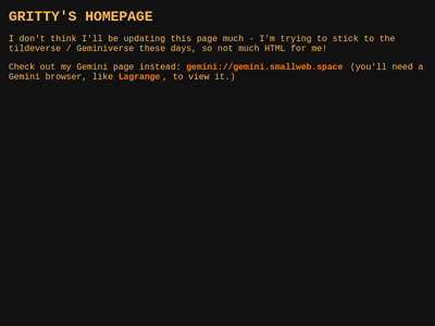 Screenshot of ~gritty
