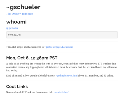 Screenshot of ~gschueler
