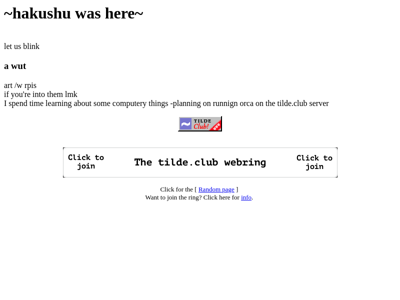 Screenshot of ~hakushu