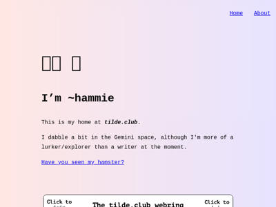 Screenshot of ~hammie