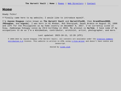 Screenshot of ~harvettfox96