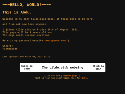Screenshot of ~iambozdar