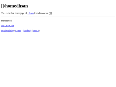 Screenshot of ~ihsan