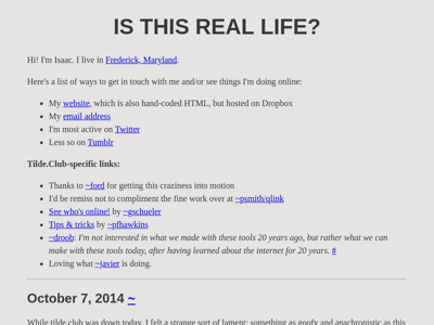 Screenshot of ~ikesmith