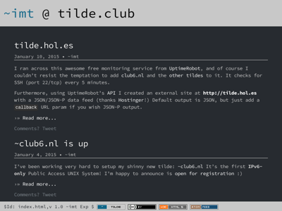 Screenshot of ~imt