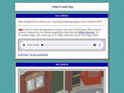 Screenshot of ~inky