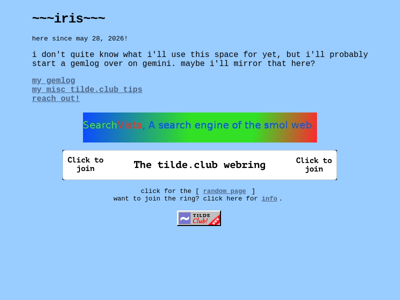 Screenshot of ~iris