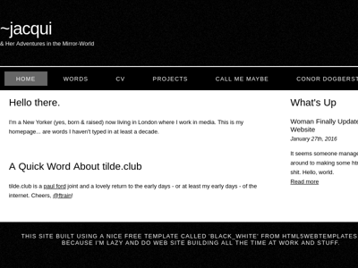 Screenshot of ~jacqui