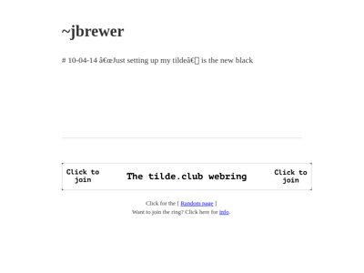 Screenshot of ~jbrewer
