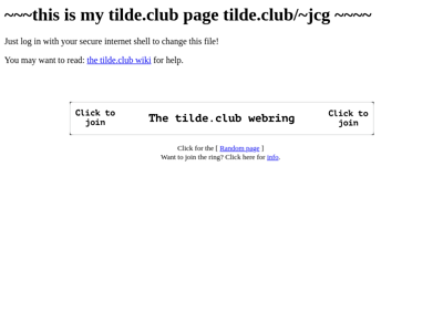Screenshot of ~jcg