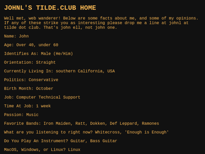 Screenshot of ~johnl