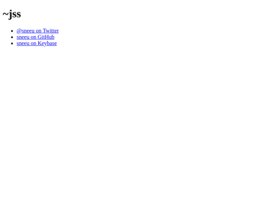 Screenshot of ~jss