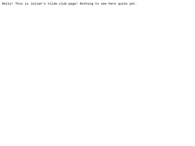 Screenshot of ~julian