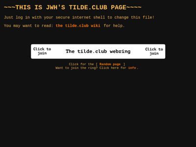Screenshot of ~jwh