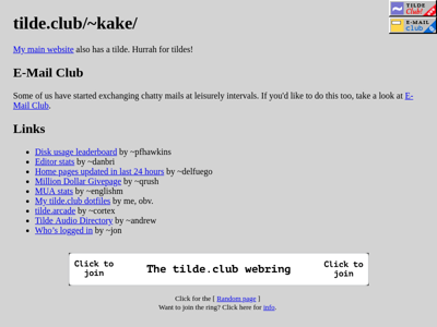 Screenshot of ~kake