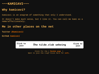 Screenshot of ~kamicavi