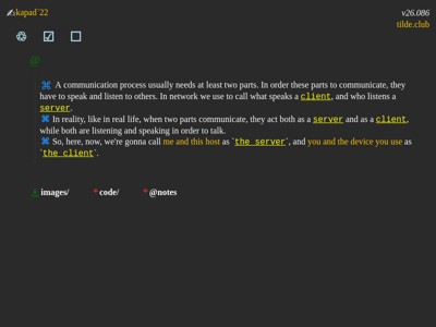 Screenshot of ~kapad
