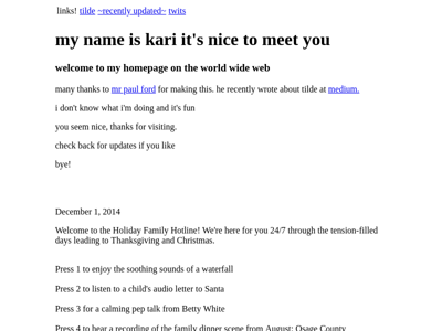 Screenshot of ~kari