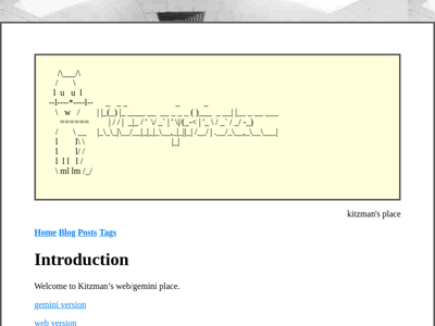 Screenshot of ~kitzman