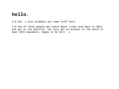 Screenshot of ~kjh