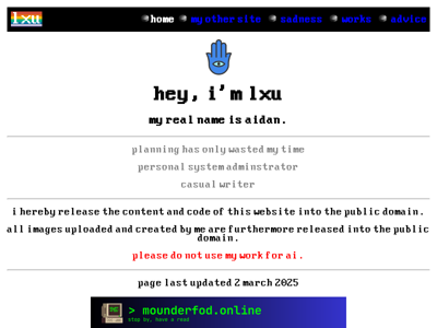 Screenshot of ~lxu