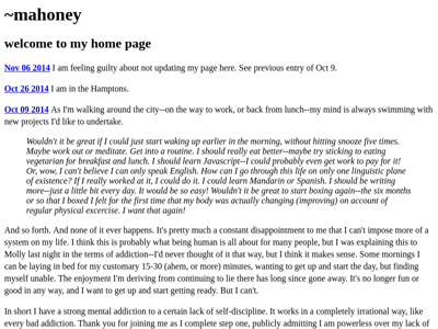 Screenshot of ~mahoney