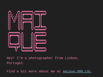 Screenshot of ~maique