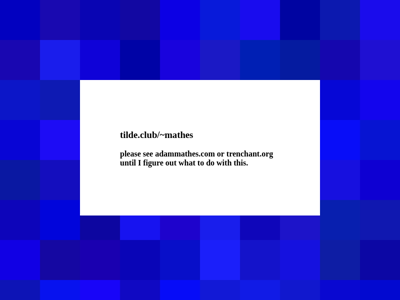 Screenshot of ~mathes