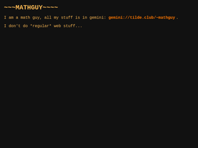 Screenshot of ~mathguy
