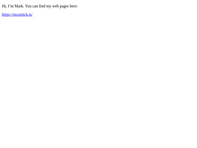Screenshot of ~mcornick