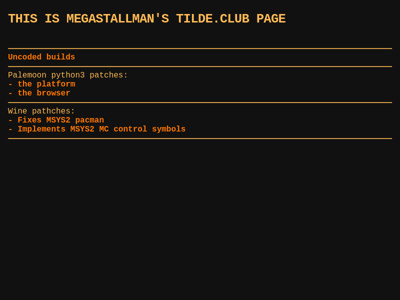 Screenshot of ~megastallman