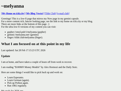 Screenshot of ~melyanna