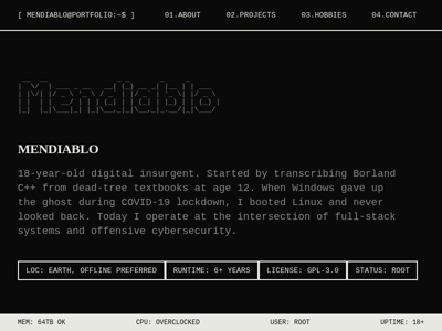 Screenshot of ~mendiablo