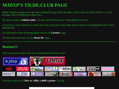 Screenshot of ~mjdxp