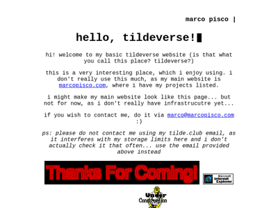 Screenshot of ~mpisco