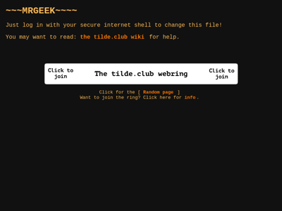 Screenshot of ~mrgeek