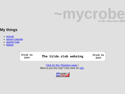 Screenshot of ~mycrobe