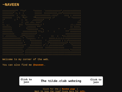 Screenshot of ~naveen