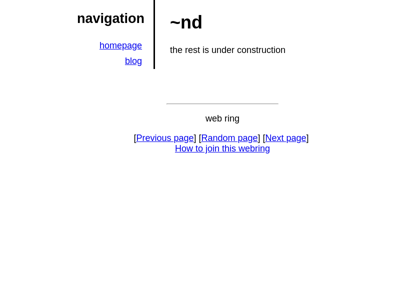 Screenshot of ~nd