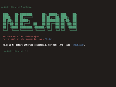 Screenshot of ~nejan
