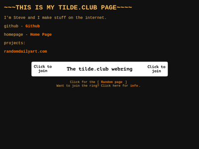 Screenshot of ~nomadsteve