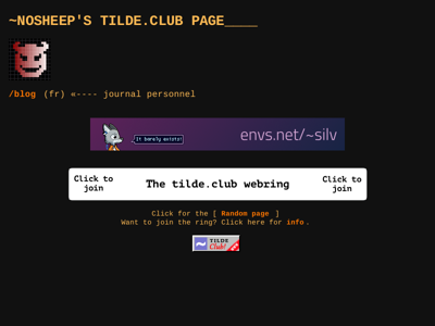 Screenshot of ~nosheep