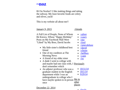Screenshot of ~noz